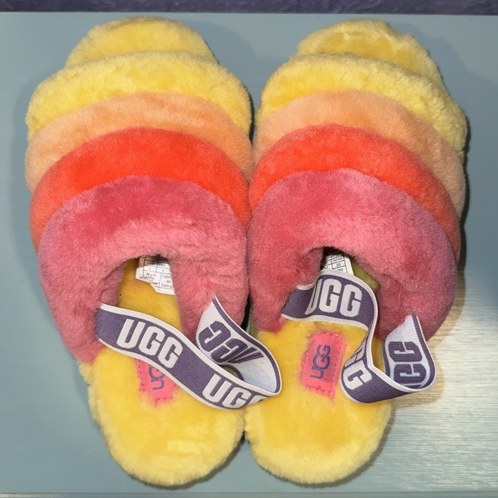 Pride Colorful Fluff UGG Slippers